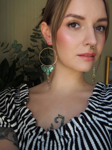 Artisan Hawkmoth Earrings Jewellery Mine Güngör Design 