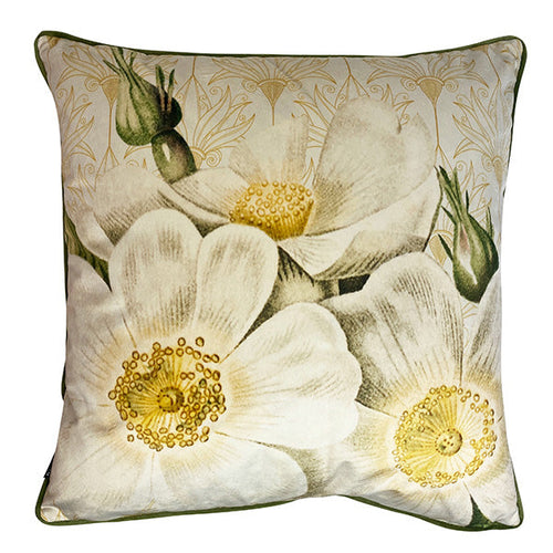 Cushion Cover Velvet Jasmine flower 50x50 LA110 Textiles Vanilla Fly 
