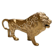 Load image into Gallery viewer, Decorative lion Raw alu Gold L27 W7 H14 cm Homeware Diga Colmore 
