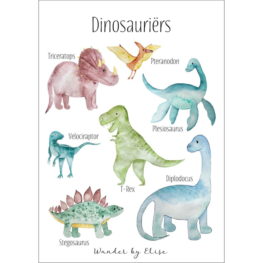 18 x 24 Wander by Elise - Poster Dinosauriers Homeware Wander By Elise 