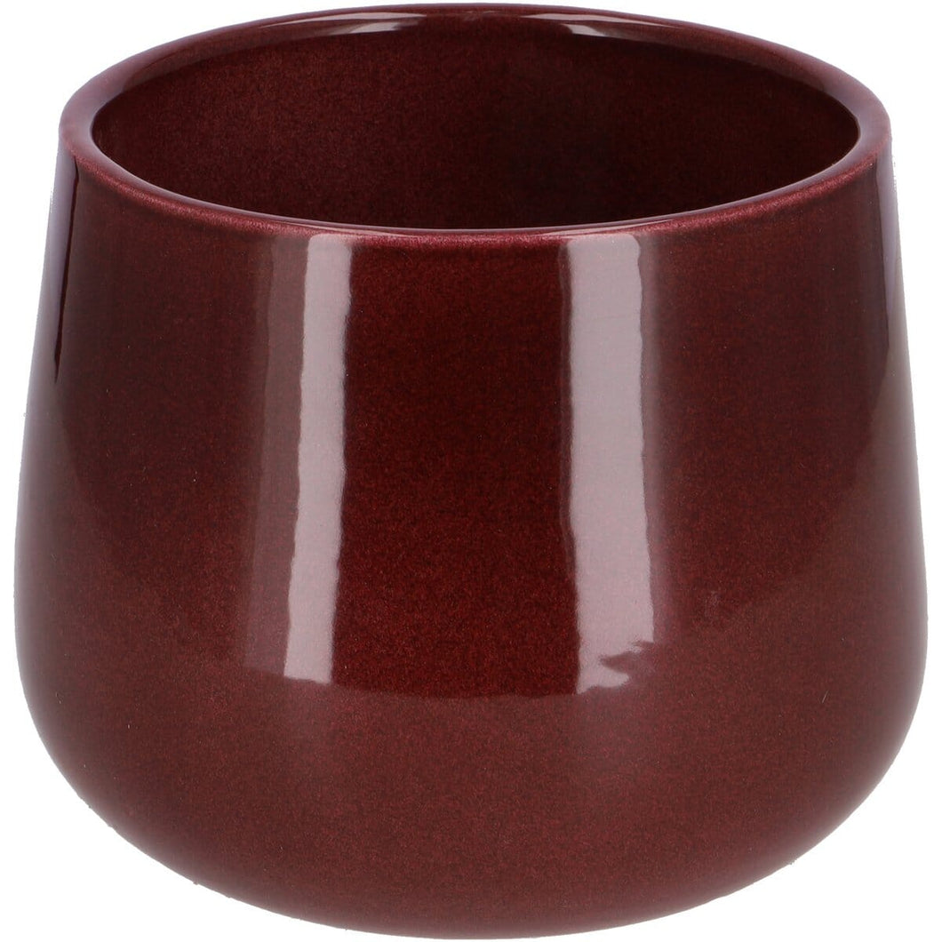 Ceramic pot Dion Burgundy Ø15/12 H13cm Pots & Co Vosteen 