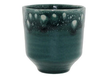 Lade das Bild in den Galerie-Viewer, Ceramic pot Otis 2-tone petrol Ø15.5/13 H15.5 cm Pots &amp; Co The Family House 
