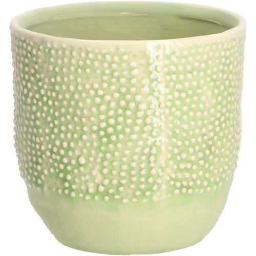 Ceramic pot Papua light green Ø13/12 H13cm Pots & Co Vosteen 