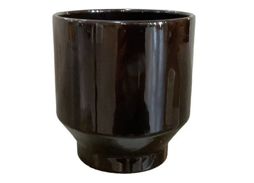 Ceramic pot Pato black Ø13/12 H12 Pots & Co Ceramics Limburg 
