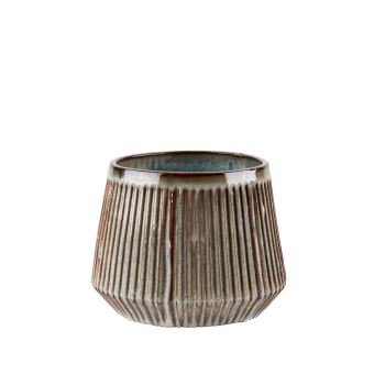 Ceramic pot Road light beige Ø12/8,5 H9cm Pots & Co 2Have 