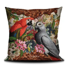 Load image into Gallery viewer, Cushion Cover Velvet &quot;Parrots&quot; 50x50 Voglio Bene Textiles Voglio Bene 
