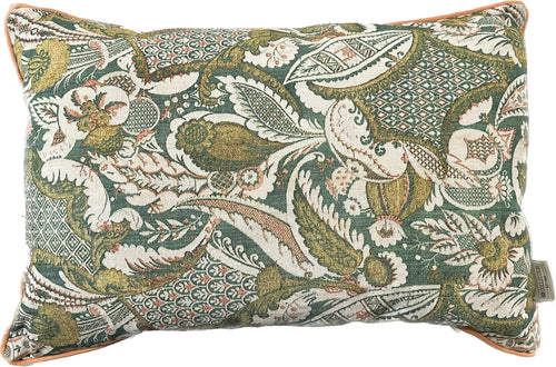 Cushion Leaves Green 3x60x40cm Textiles Kersten 