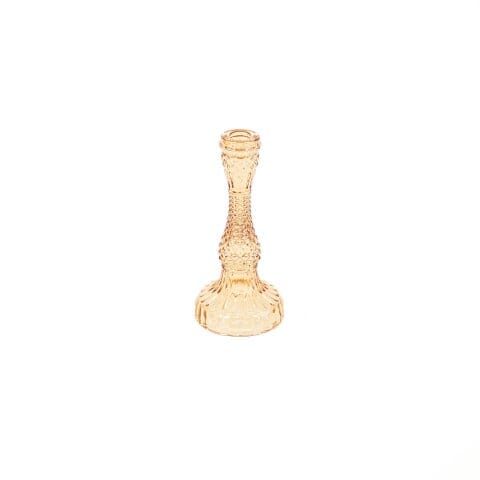 Glass candle holder amber 10x21cm Homeware Housevitamin 