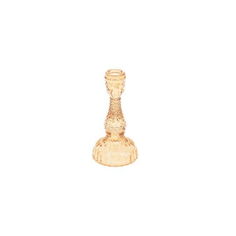 Glass candle holder amber 8x15,5cm Homeware Housevitamin 