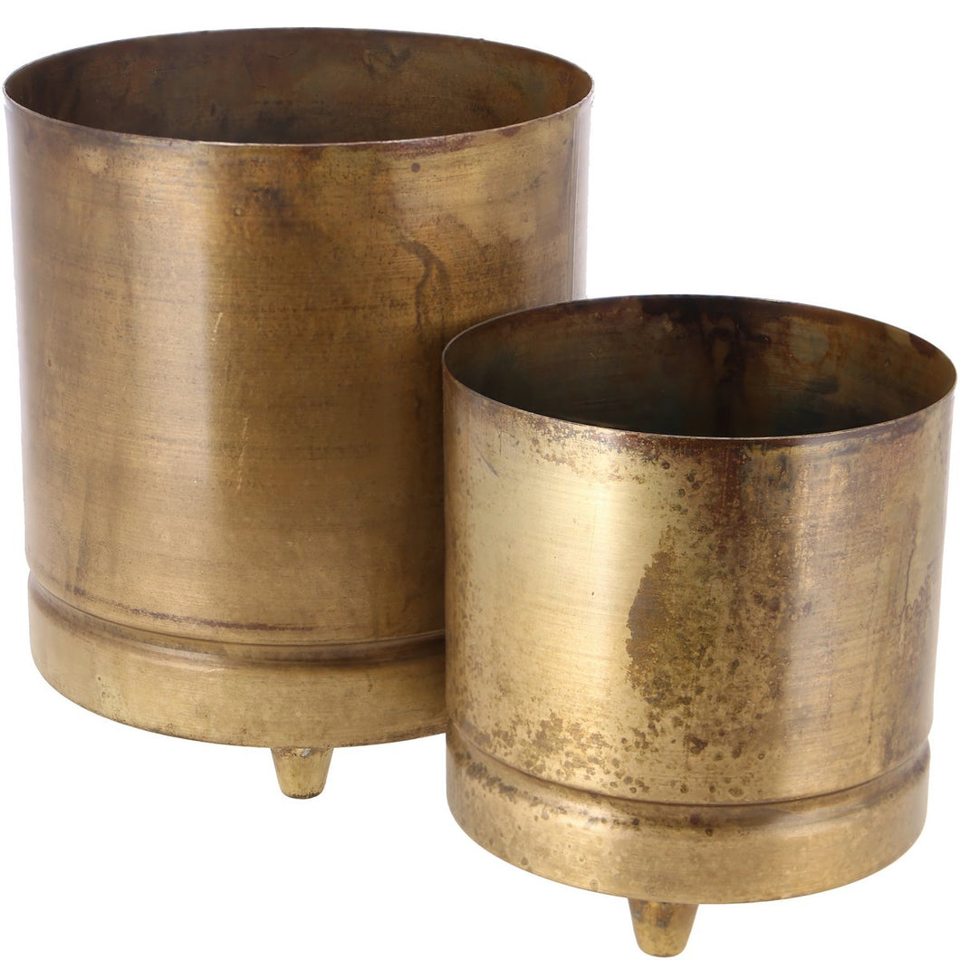 Metal pot Elio S gold Ø14,5 H19cm Pots & Co Vosteen 