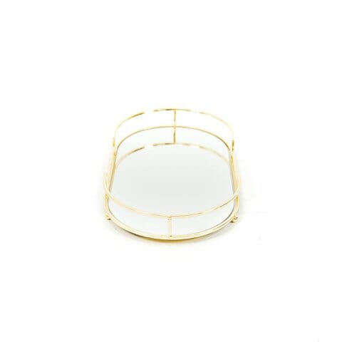 Mirror Tray Oval - Gold - 32x18x4,5cm Homeware Housevitamin 