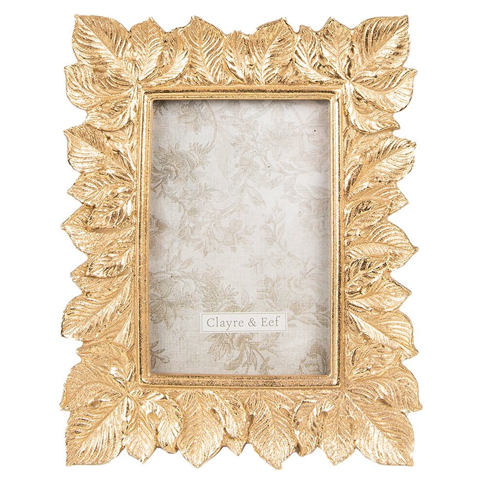 Photo Frame Golden Leaves 18x22x2cm Homeware Clayre & Eef 