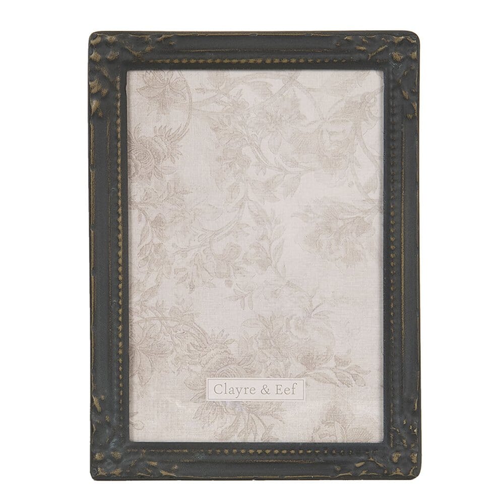 Photo Frame metal black vintage 14x2x19cm Homeware Clayre & Eef 