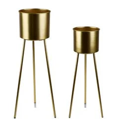 Plant stand golden with long feet h65.5x19.5cm Pots & Co Mondex 