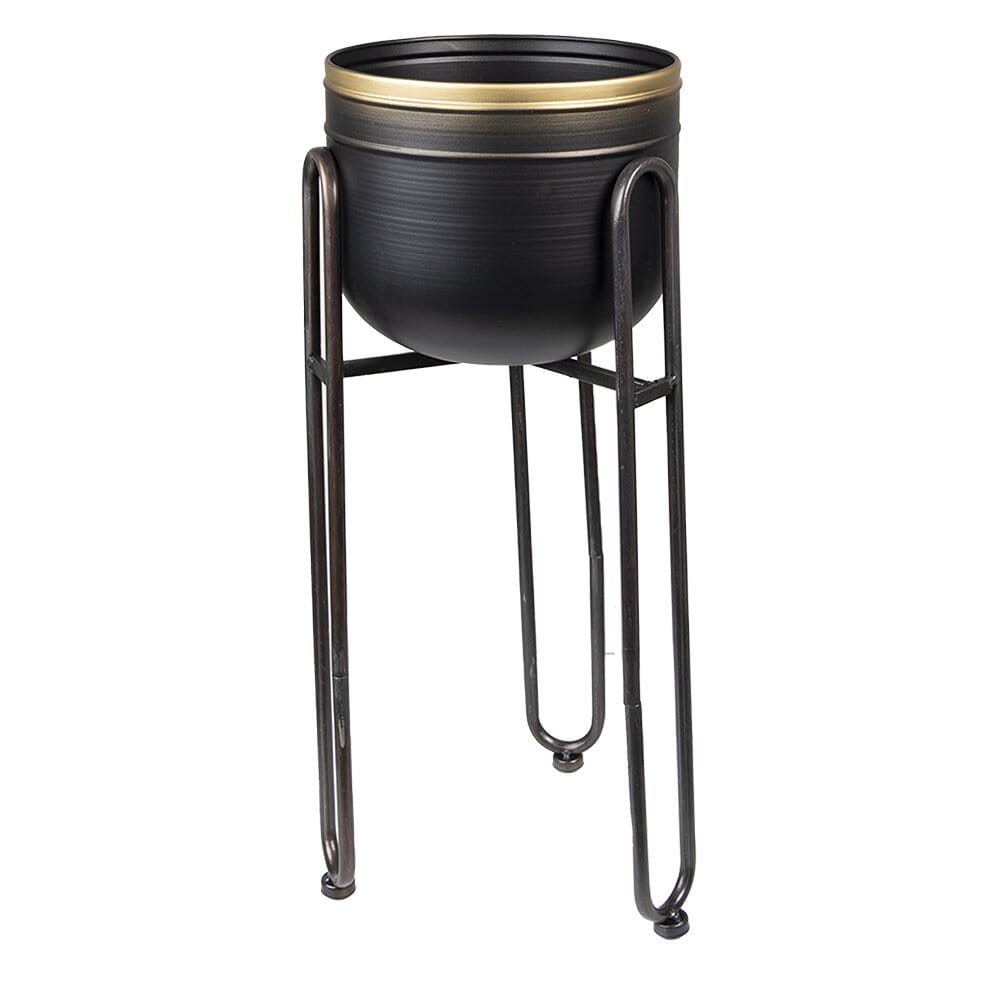 Plant stand metal black / gold 22 x 52cm Pots & Co Clayre & Eef 