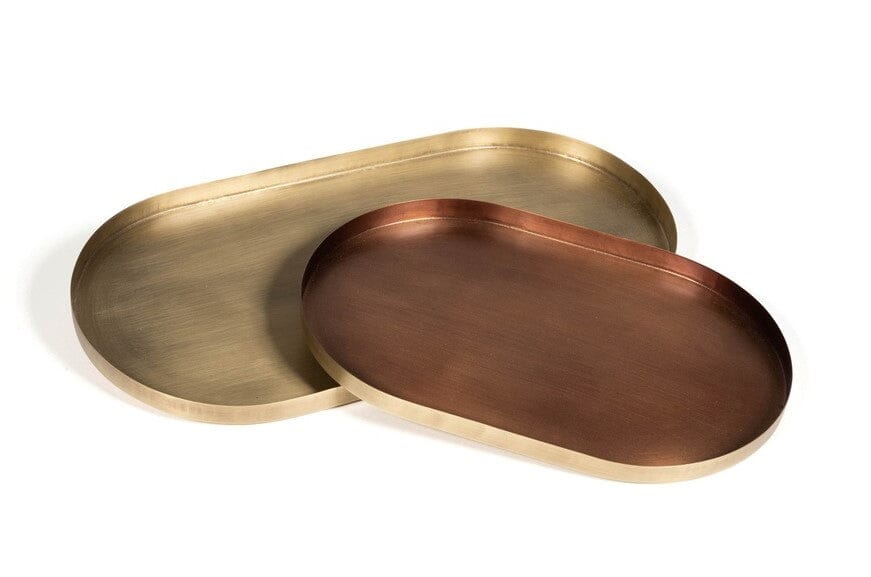 Tray - metal - brass Ø40x20cm Homeware Dekocandle 