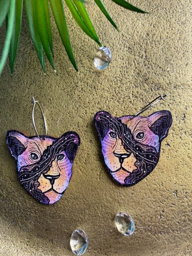 Artisan Lion Earrings Jewellery Mine Güngör Design 