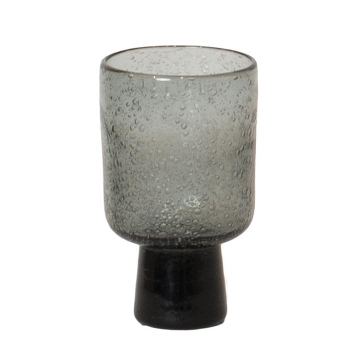 Bari glass on foot, gray H:12 Ø7cm Kitchen Olsson & Jensen 