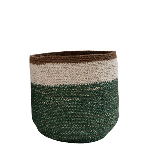 Basket seagrass, Green D21 H21cm Baskets byRoom Scandinavian Living 
