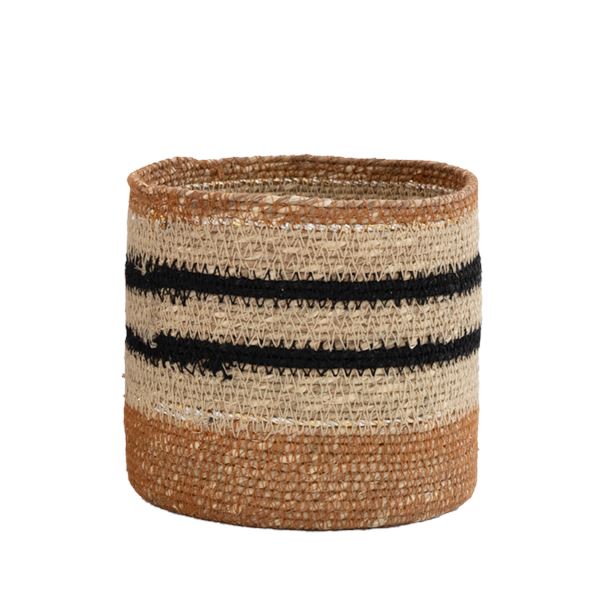 Basket seagrass, Sand/gold D14 H14cm Baskets byRoom Scandinavian Living 