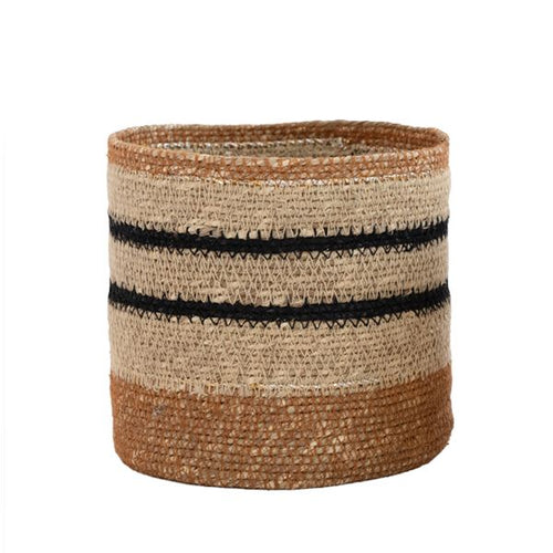 Basket seagrass, Sand/gold D16 H16cm Baskets byRoom Scandinavian Living 