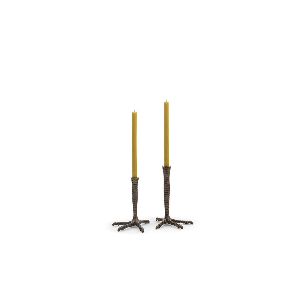 Bird legs Candle holder, metal, brass antique H26cm Candle Holders Dekocandle 