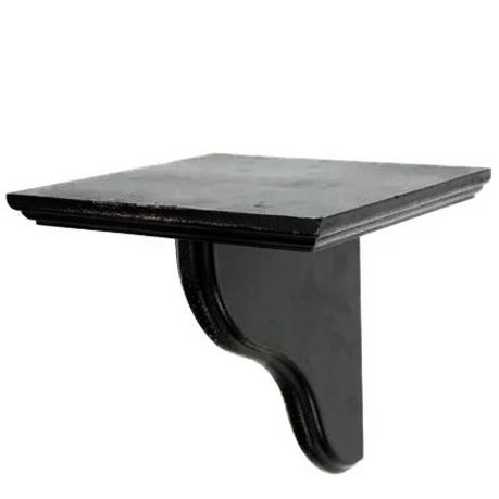 Black wooden wall console 20x19x20cm Meander 