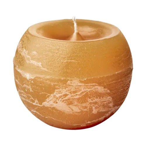 Candle COTÉ NORD Ball 100x90 mm Ocra Homeware Affari 