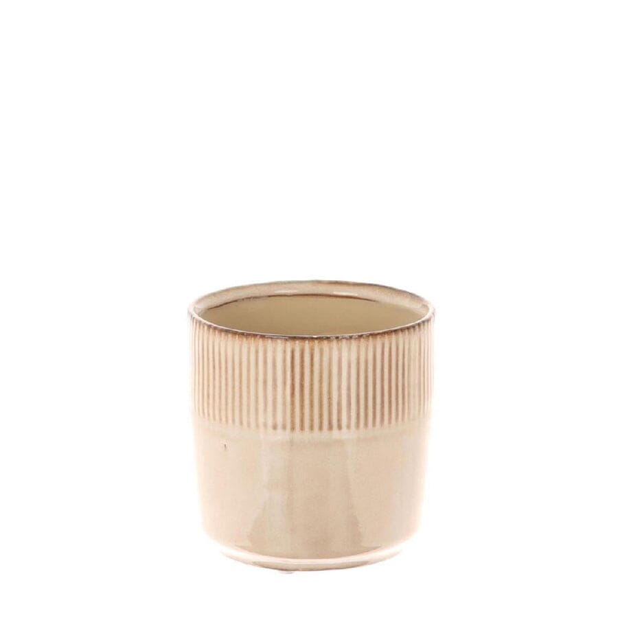 Ceramic minipot Terni beige Ø7/6 H7cm Pots & Co AP 