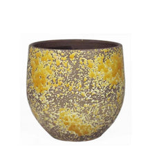 Load image into Gallery viewer, Ceramic Pot &quot;Luuk&quot; Ochre Ø24/21 H24cm Pots &amp; Co Floran 
