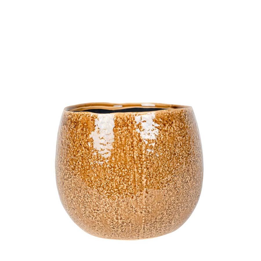 Ceramic pot Mischa caramel Ø19 H16cm Pots & Planters Ter Steege 