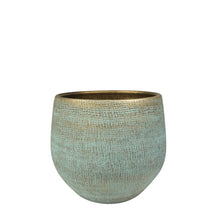 Load image into Gallery viewer, Ceramic pot Ryan shiny blue ⌀15/12 H13cm Ter Steege 
