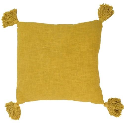Cushion cotton slub Ocre 45x45cm Textiles GoRound Interiors 