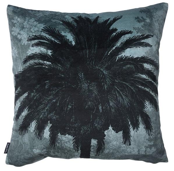 Cushion Cover Velvet Blue Palm 50x50 LA70 Textiles Vanilla Fly 