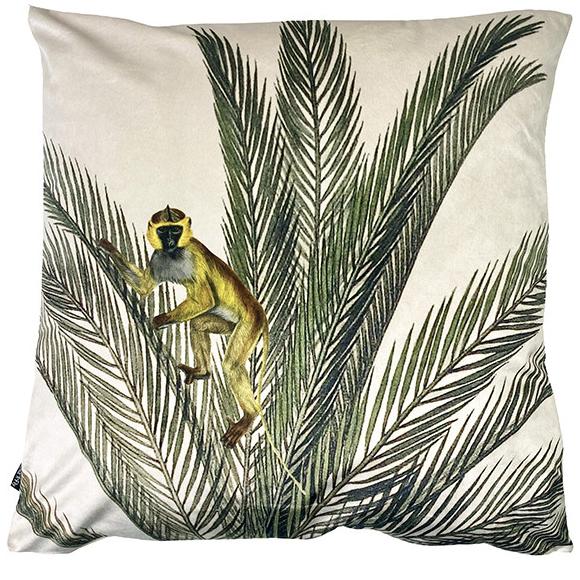 Cushion Cover Velvet Palm Monkey 50x50 LA103 Textiles Vanilla Fly 