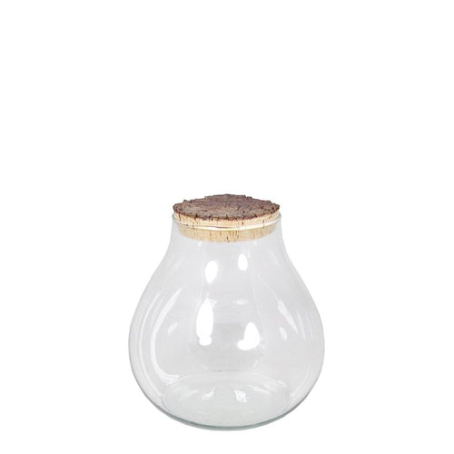 Deco Glass Beehive with cork Ø12/23 H23 cm Pots & Co Floran 