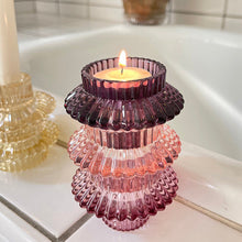 Load image into Gallery viewer, Glass candlestick and tealight holder Banana H5.5 D8cm Homeware Vanilla Fly 
