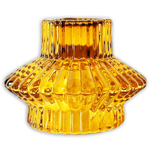 Load image into Gallery viewer, Glass candlestick and tealight holder Banana H5.5 D8cm Homeware Vanilla Fly 
