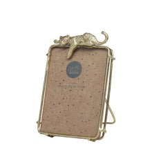 Load image into Gallery viewer, Jenna Leopard photo frame small, Brass, Handmade 10.5 x 7.5cm Homeware Doing Goods 
