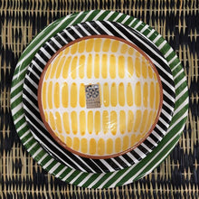 Lade das Bild in den Galerie-Viewer, ! Large Pattern Plate - Stripe - Black Kitchen Casa Cubista 
