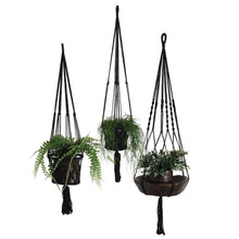 Load image into Gallery viewer, Macrame plant hanger 120cm Black Pots &amp; Co RawMaterials Amsterdam 
