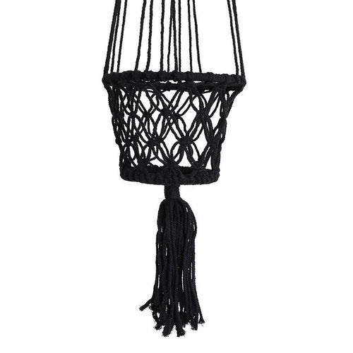 Macrame plant hanger basket small Black Pots & Co RawMaterials Amsterdam 