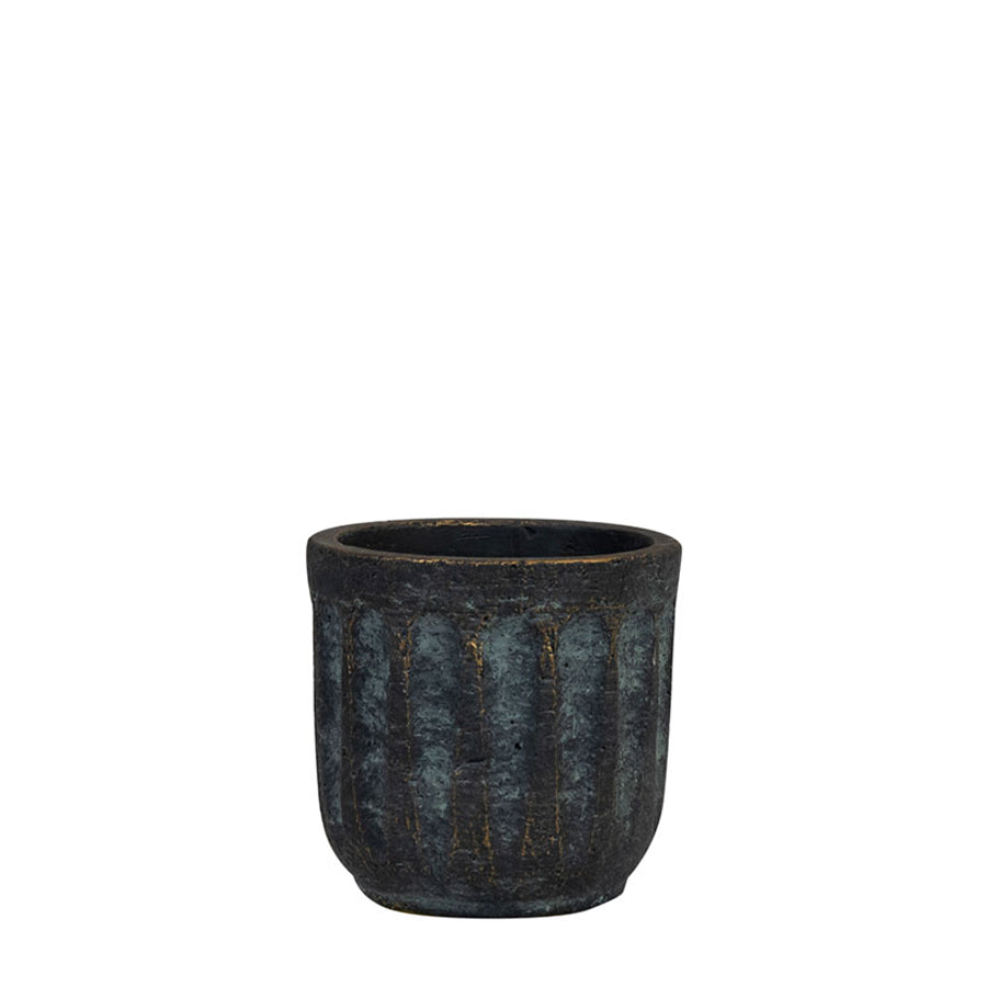 Minipot Duncan blue gold ⌀8/6 H7cm Pots & Planters Ter Steege 