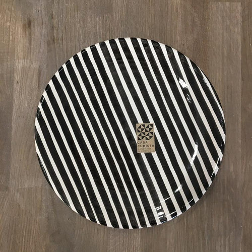 ! Pattern Plate - Stripe - Black Kitchen Casa Cubista 