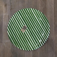 Load image into Gallery viewer, ! Pattern Plate - Stripe - Dark Green Kitchen Casa Cubista 
