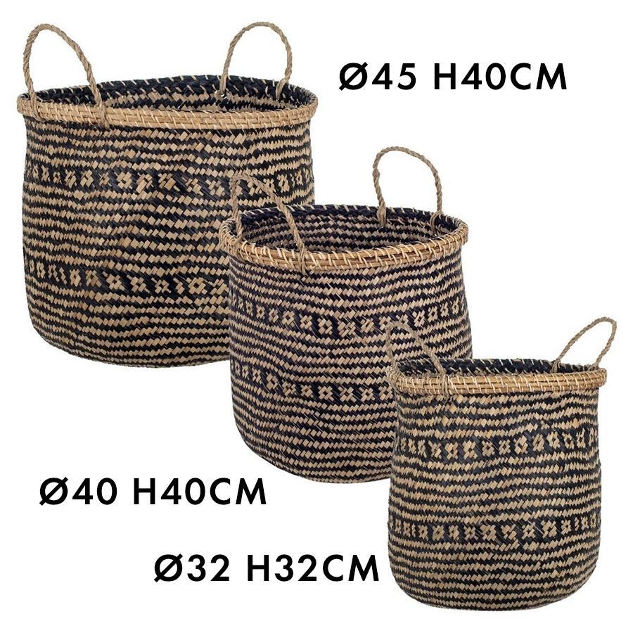 Seaweed basket Marina Ø40 H40cm Baskets Signes Grimalt 