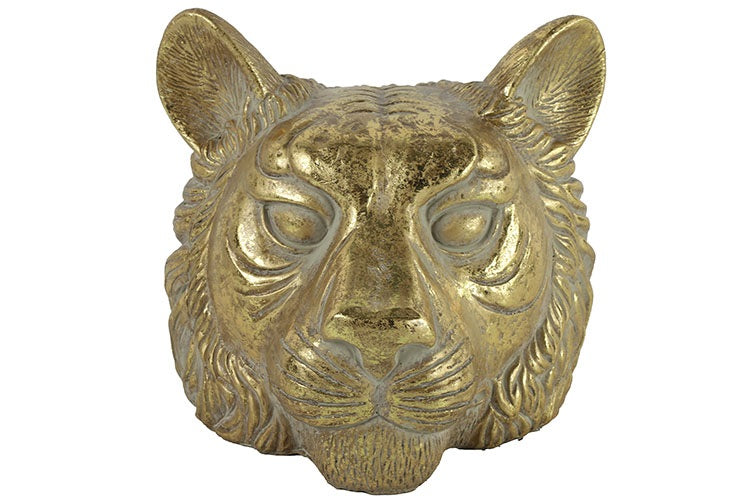 Tiger head gold ceramic L20 B20 H18cm Homeware Decostar 