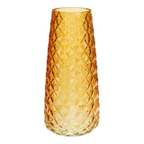 Vase Gemma, glass, yellow Ø9,5/5,5cm H21,5 Vases Duif 
