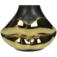 Load image into Gallery viewer, Vase Lip Fine Earthenware Black Ø15.5x10x17.5cm Vases Kersten 
